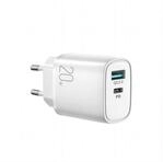 JOYROOM Schnellladeger&auml;t USB-A QC 3.0 / USB-C PD 20W Wandladger&auml;t wei&szlig;