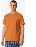 Schiesser Pyjamaoberteil Mix Relax Schlafshirt, Pyjama Shirt, Nachtshirt orange S