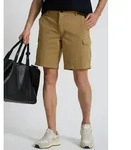 STREET ONE MEN Bermudas aus Baumwolle mit Stretchanteil braun 32