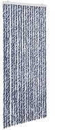 vidaXL Insektenschutz-Vorhang, Fliegenvorhang Blau, Wei&szlig; und Silbern 56x185cm
