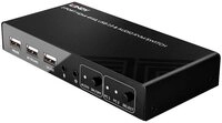 Lindy LINDY 2 Port KVM Switch HDMI 4K60, USB 2.0 & Audio 2 Port KVM-Umschalt...