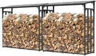 Quick Star Kaminholzregal Au&szlig;en Metall 2er Set Pro mit / ohne Wetterschutz,