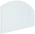 vidaXL Bodenplatte Feuerstelle Glasplatte Transparent 80 x 50 cm Glas, (1-St)