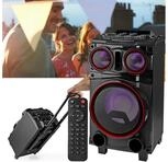 Nedis Bluetooth Party-Lautsprecher 120W, Trolley LED Akku USB Subwoofer