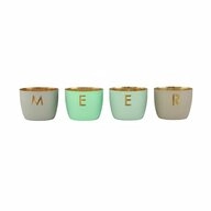 Giftcompany Windlicht Madras Meer XS 4er Set H 4.5 cm