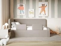 Selsey Kinderbett FANKO, Kinderbett mit Kopfteil, Rausfallschutz, Samt, 90x200...