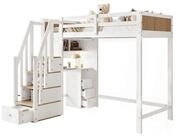 OKWISH Etagenbett Kinderbett,Funktionsbett,Einzelbett,mit Schreibtisch (Etagenbett