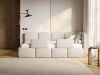 Selsey Kinderbett CLOUDY, Bettkasten, 2x Rausfallschutz, Chenille...