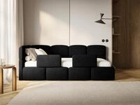 Selsey Kinderbett CLOUDY, Bettkasten, 2x Rausfallschutz, Samt wasserabweisend,...