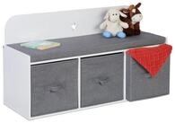 relaxdays Sitzbank Kinderbank mit Stauraum