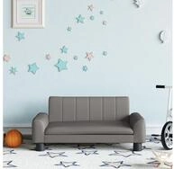 vidaXL Kindersofa, Kindersofa Grau 70x45x30 cm Kunstleder