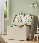SONGMICS Spielzeugtruhe B&uuml;cherregal f&uuml;r Kinder, Kinderregal, mit Kippschutz,...