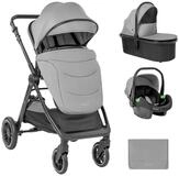 Kikkaboo Kombi-Kinderwagen Kombikinderwagen Ava 3 in 1, Babywanne, Babyschale,