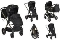 Cangaroo Kombi-Kinderwagen Kinderwagen 2 in1 iClick, klappbar, Wickeltasche,