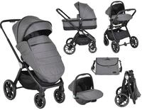 Cangaroo Kombi-Kinderwagen Kinderwagen 3 in 1 Christiano, Babywanne Babyschale