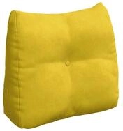 vidaXL R&uuml;ckenkissen R&uuml;cken Kissen Gelb 60 x 24 x 50 cm Samt, 1-tlg.