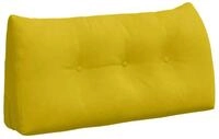 vidaXL R&uuml;ckenkissen R&uuml;ckenkissen Gelb 100 x 24 x 50 cm Samt, 1-tlg.