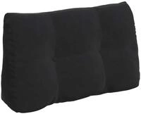 vidaXL R&uuml;ckenkissen R&uuml;cken Kissen Schwarz 80 x 24 x 50 cm Samt, 1-tlg.