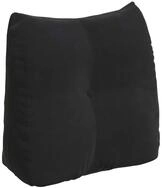 vidaXL R&uuml;ckenkissen R&uuml;cken Kissen Schwarz 45 x 24 x 50 cm Samt, 1-tlg.