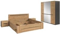 xonox.home Schlafzimmer-Set, (3tlg. Set inkl. Nachtkommoden, Bett 180X200),...