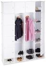 relaxdays Kleiderschrank Stecksystem 18 F&auml;ch wei&szlig;