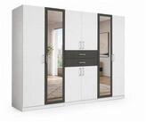 luma-home Dreht&uuml;renschrank 22594 (Kleiderschrank mit 2 Spiegeln und 2...