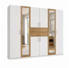 luma-home Dreht&uuml;renschrank 22595 (Kleiderschrank mit 2 Spiegeln und 2...