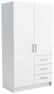 Masseno Dreh-/Schwebet&uuml;renschrank PINELLO 96 cm Kleiderschrank 2 T&uuml;ren und 3