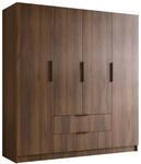 MIRJAN24 Kleiderschrank Sofia I (mit vier Dreht&uuml;ren und zwei Schubladen)