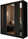 Masseno Schwebet&uuml;renschrank GRAZIA 180 cm Kleiderschrank mit Spiegel 3 T&uuml;ren