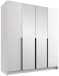 MIRJAN24 Kleiderschrank Santi II (mit vier Dreht&uuml;ren) Kleiderstange,...