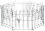 lionto Freigehege f&uuml;r Kleintiere, 8-teilig mit T&uuml;r & Netzabdeckung 59x58 cm,...