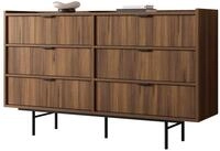 MIRJAN24 Kommode Edison 6S (mit sechs Schubladen), 150x40x90 cm, F&uuml;&szlig;e und...