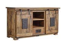 Massivmoebel24 Sideboard RAILWAY (Massivholz), Mango 128x45x70 natur lackiert...