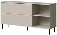 MIRJAN24 Kommode Masha 150 2D2P (mit zwei Klappen), Schwarze Metallf&uuml;&szlig;e,