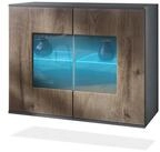 Vladon Kommode Gr&ouml;mitz V3 (Moderner K&uuml;chenschrank, mit 2 gro&szlig;en Glast&uuml;ren...