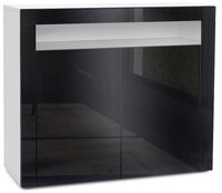 Vladon Kommode Valencia (Sideboard, mit 2 T&uuml;ren und 1 offenem Fach), Wei&szlig;
