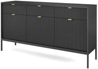 Masseno Kommode STELLARE 154 cm Sideboard mit 3 Schubladen und 3 T&uuml;ren Schwarz