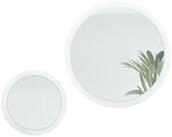 Vladon Wandspiegel Globe 50+80 (2 dekorative runde Spiegel, f&uuml;r Flur und...