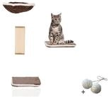 Rohrschneider Katzen-Kletterwand Vierteilige Wandelemente Katzenm&ouml;bel...