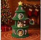 COMHOMA Kratzbaum 135 cm hoch im Weihnachtsbaum-Design, mehrst&ouml;ckiger...