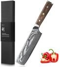 Wakoli Asiamesser Hickory Damast Nakirimesser 18cm Klinge FullTang,...