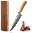 ZAYIKO Universalk&uuml;chenmesser Minami Damast Guyto Chef Kochmesser 20 cm Klinge