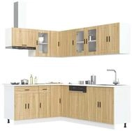 vidaXL Schrankmodule 11-tlg. K&uuml;chenschrank-Set Porto Sonoma-Eiche Holzwerkstoff
