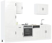 vidaXL Schrankmodule 7-tlg. K&uuml;chenschrank-Set Kalmar Hochglanz-Wei&szlig;...