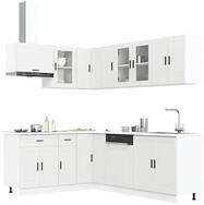 vidaXL Schrankmodule 11-tlg. K&uuml;chenschrank-Set Porto Wei&szlig; Holzwerkstoff