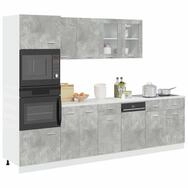 vidaXL Badm&ouml;bel-Set, 7-tlg. Badm&ouml;bel-Set Betongrau Holzwerkstoff