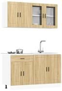 vidaXL Schrankmodule 4-tlg. K&uuml;chenschrank-Set Kalmar Sonoma-Eiche Holzwerkstoff