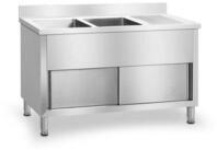 Royal Catering Sp&uuml;lenschrank 140 x 60 cm Doppel K&uuml;chensp&uuml;le...