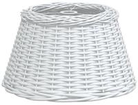 vidaXL Lampenschirm Lampenschirm Wei&szlig; &Oslash;50x30 cm Korbweide